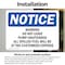 Signmission Warning Do Not Leave Pump Unattended All, 7 in W x Rectangle, Vinyl Decal OS-2PACK-NS-D-57-L-18905 - alternate 3